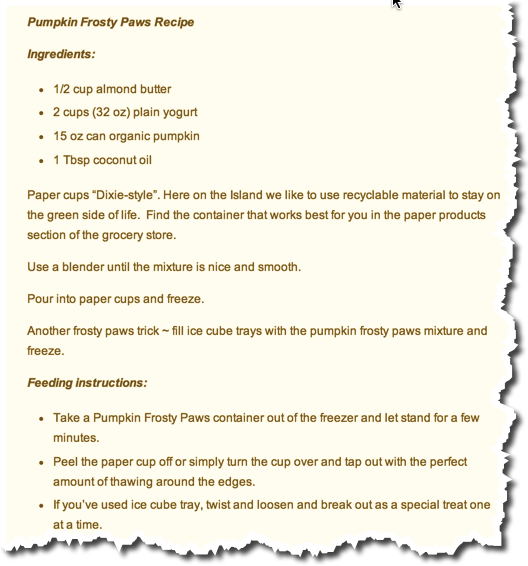 Frosty paws ingredients deals